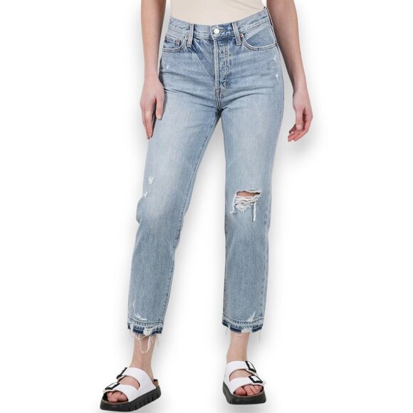 Pistola Light Wash High Rise Straight Charlie Jeans Size 29 - Picture 2 of 7